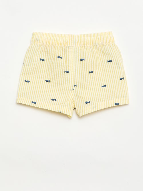 Short de bain à motif - Kiabi