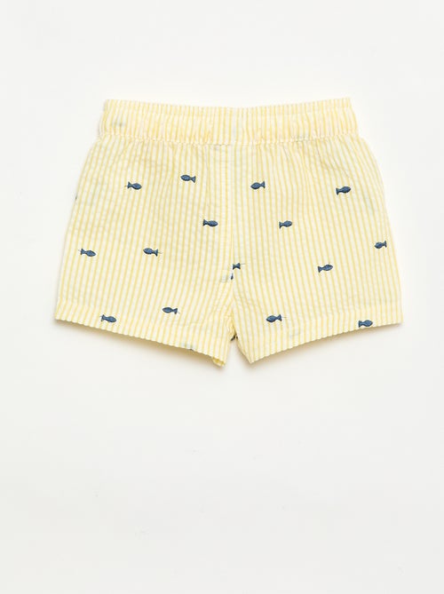 Short de bain à motif - Kiabi