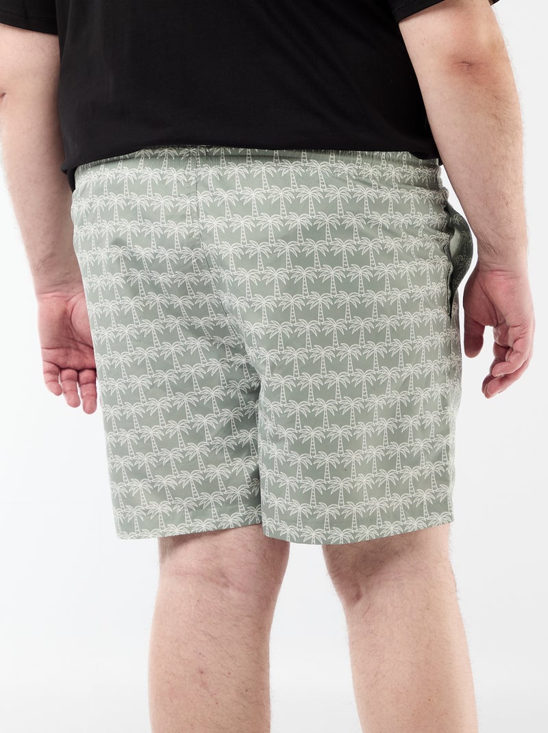 Short de bain à motif Kaki - Kiabi