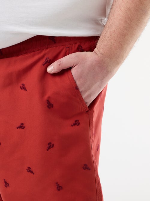 Short de bain à motif - Kiabi