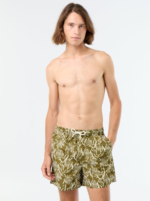 Short de bain à motif - Kiabi
