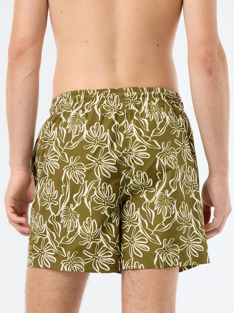 Short de bain à motif Vert - Kiabi