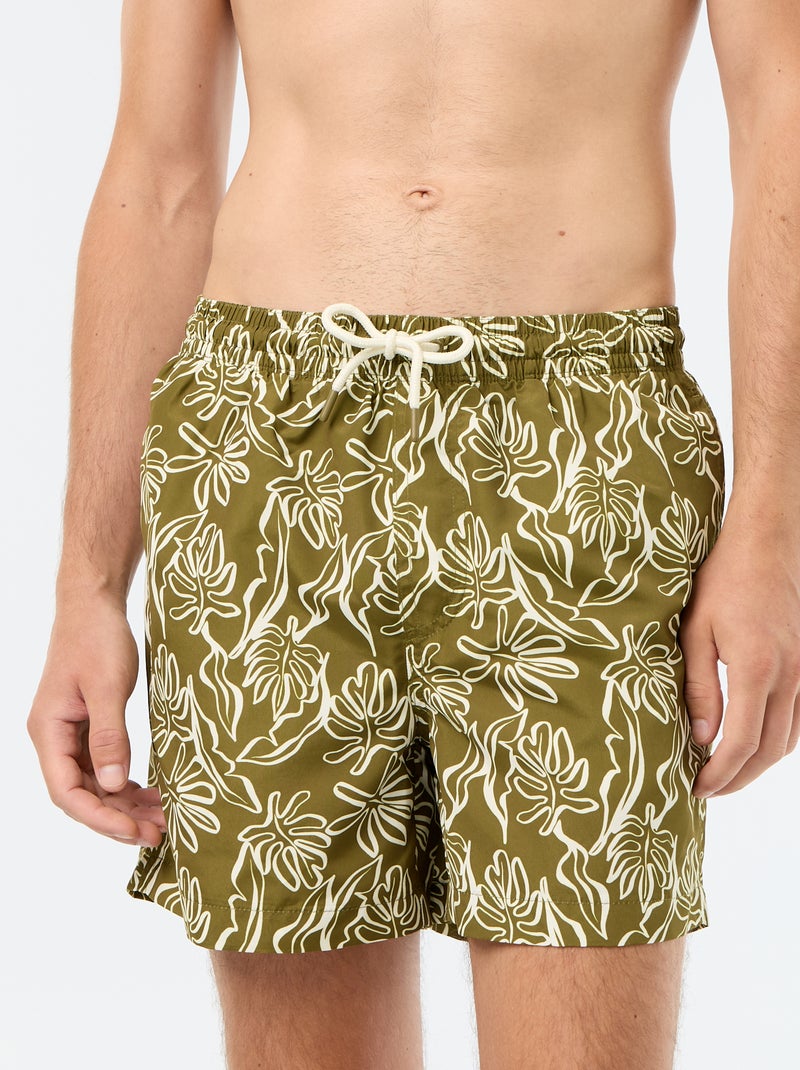 Short de bain à motif Vert - Kiabi