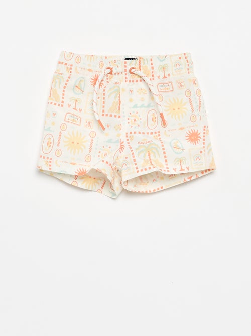 Short de bain à motifs - Kiabi