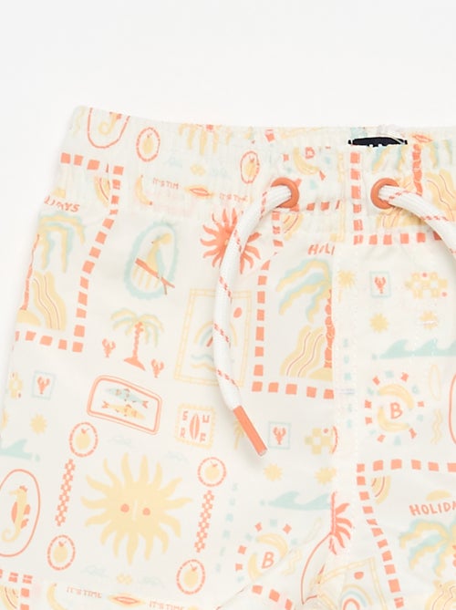 Short de bain à motifs - Kiabi