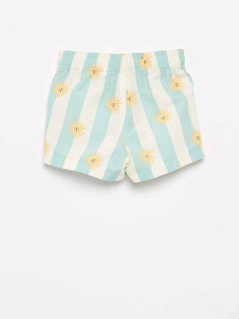 Short de bain à motifs Bleu - Kiabi