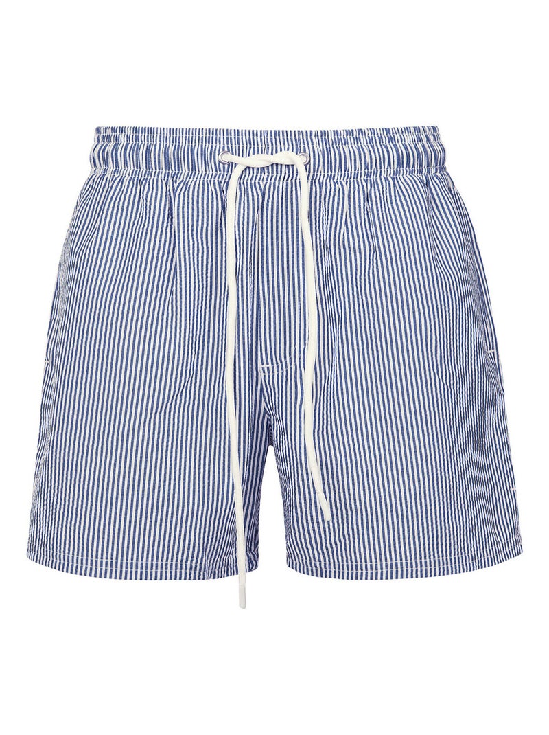 Short de bain à rayures men swimwear Bleu - Kiabi