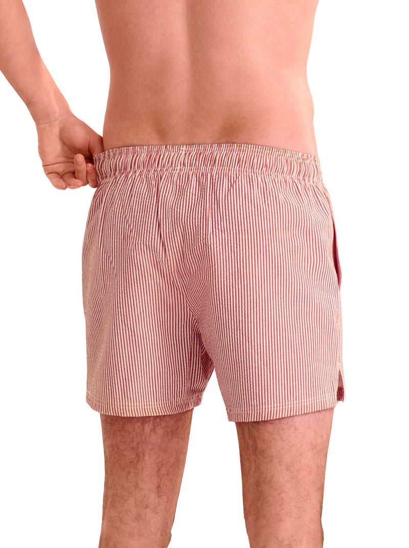 Short de bain à rayures men swimwear Rouge - Kiabi