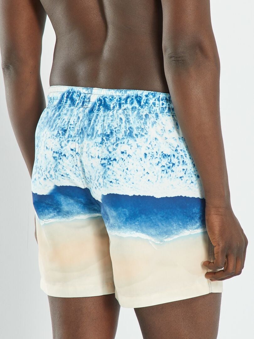 Short de bain avec imprimé Bleu - Kiabi