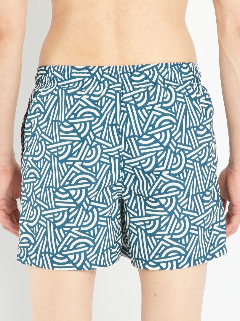 Short de bain avec imprimé Bleu - Kiabi