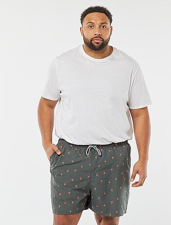 Short de bain avec motifs brodés