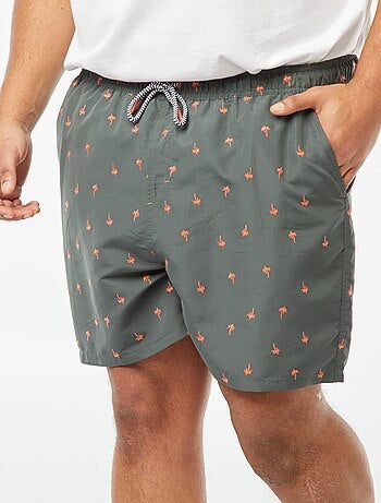 Short de bain avec motifs brodés
