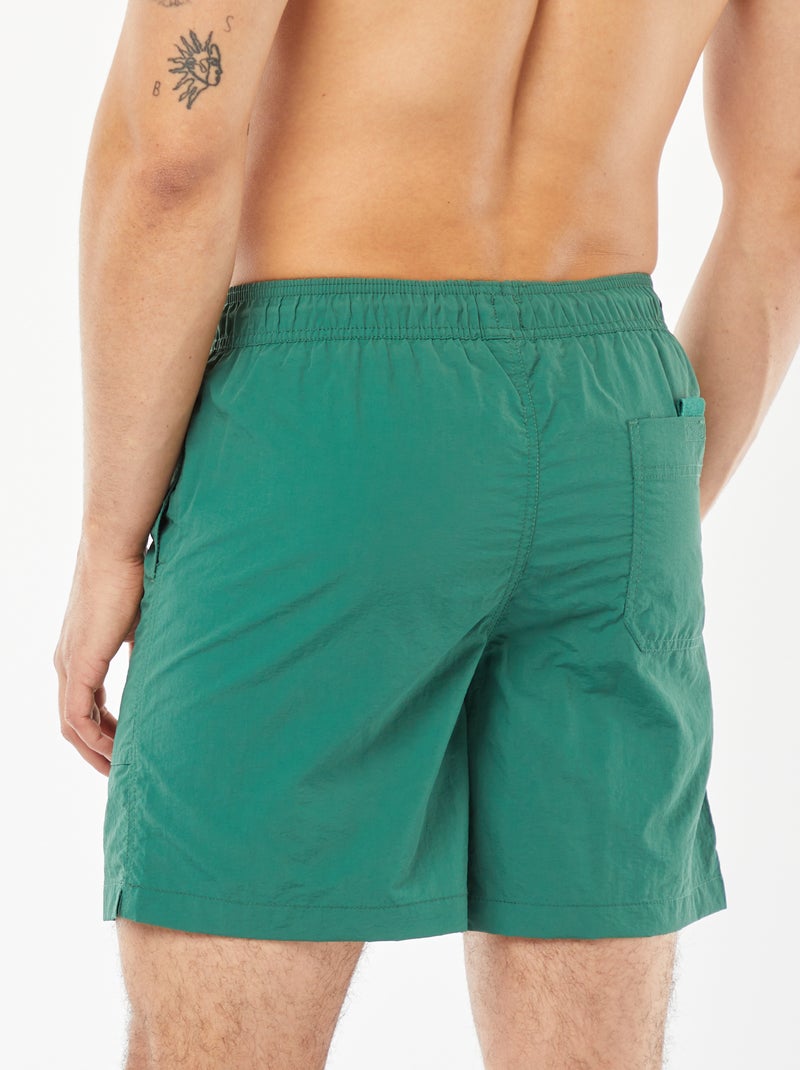 Short de bain basique intérieur rayé VERT - Kiabi