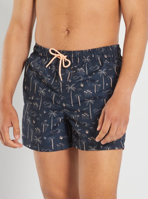 Short de bain fantaisie en microfibre - Kiabi