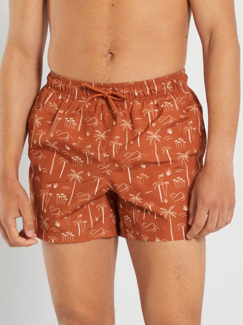 Short de bain fantaisie en microfibre - Kiabi