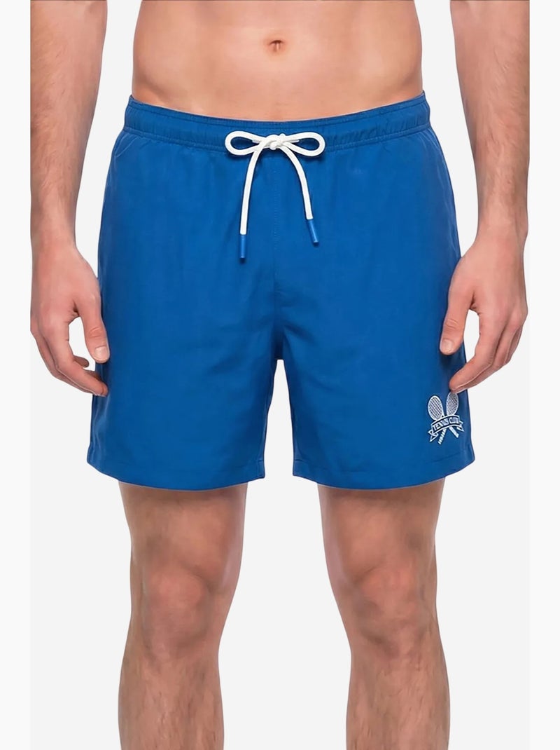 Short de bain homme à motif tennis club slogan penti Bleu cobalt - Kiabi