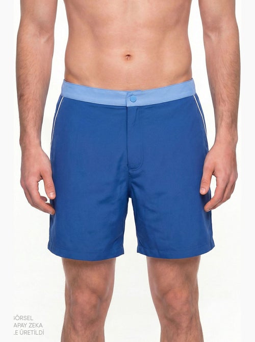 Short de bain homme à passepoil fin penti - Kiabi Short de bain homme à passepoil fin penti - Kiabi