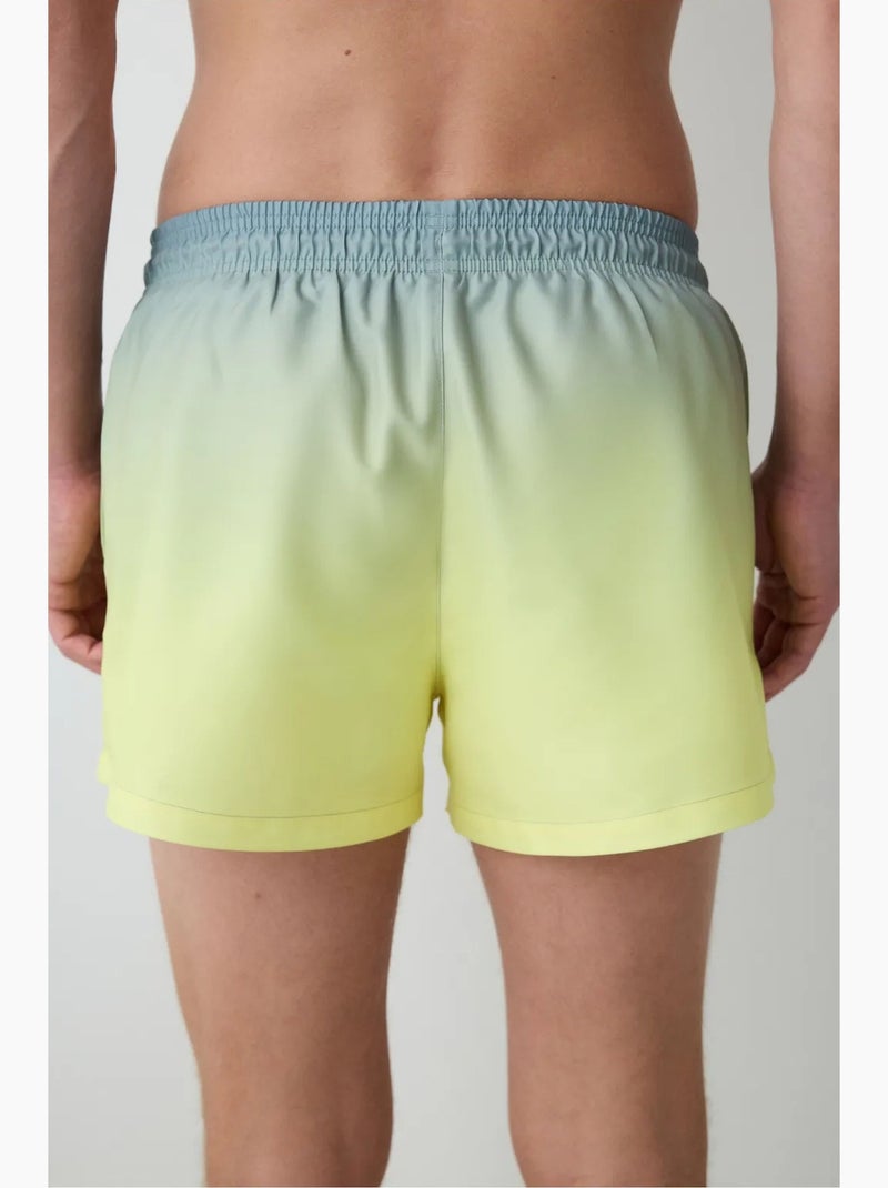 Short de bain homme à rayures dégradées penti Bleu Jaune - Kiabi