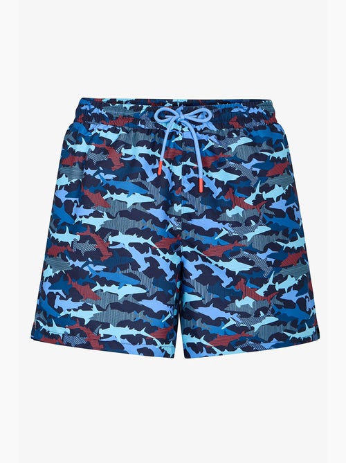 Short de bain homme à rayures et motif poisson penti - Kiabi Short de bain homme à rayures et motif poisson penti - Kiabi