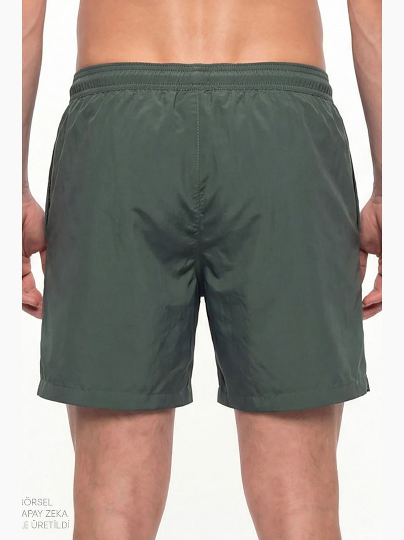 Short de bain homme basic dark penti Kaki - Kiabi