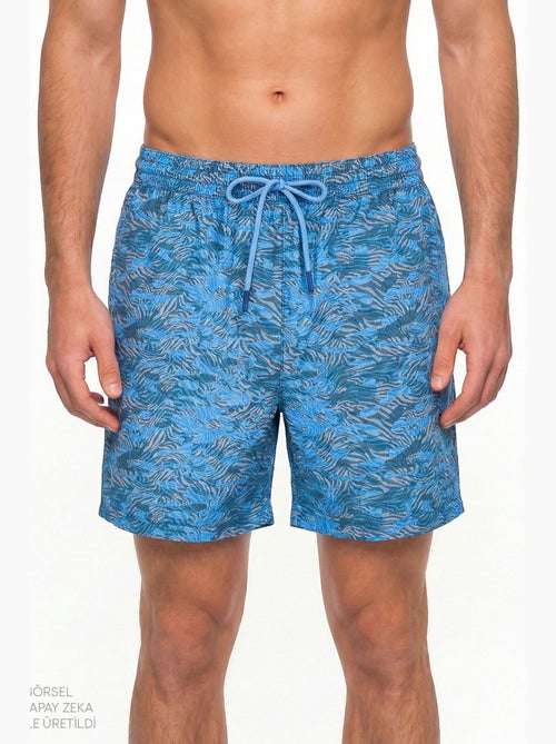 Short de bain homme ceinturé à imprimé camouflage zèbre profond penti - Kiabi Short de bain homme ceinturé à imprimé camouflage zèbre profond penti - Kiabi