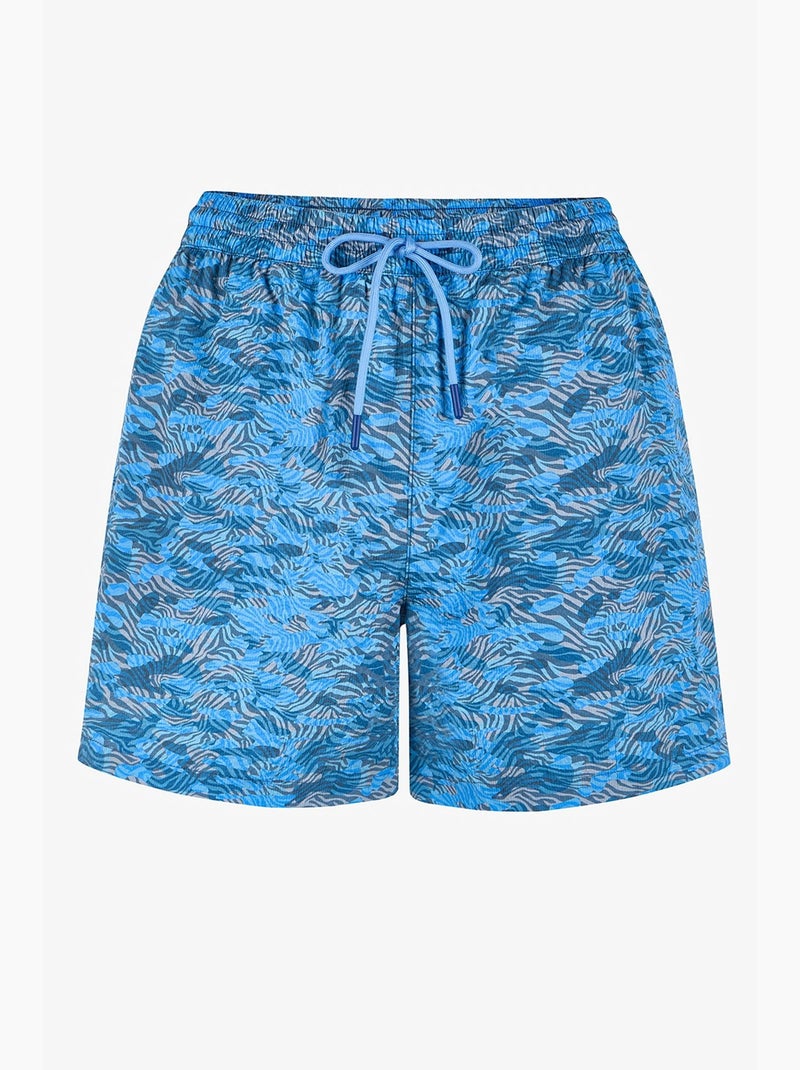 Short de bain homme ceinturé à imprimé camouflage zèbre profond penti Bleu Gris - Kiabi