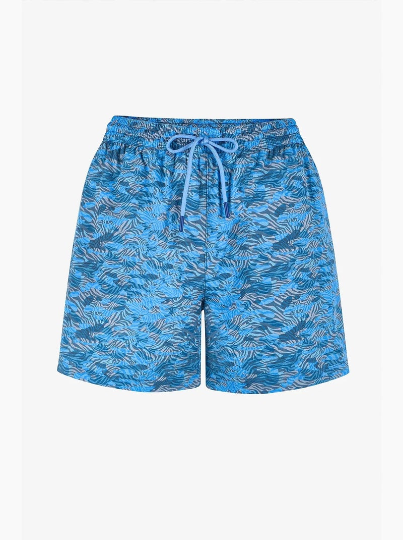 Short de bain homme ceinturé à imprimé camouflage zèbre profond penti Bleu Gris - Kiabi