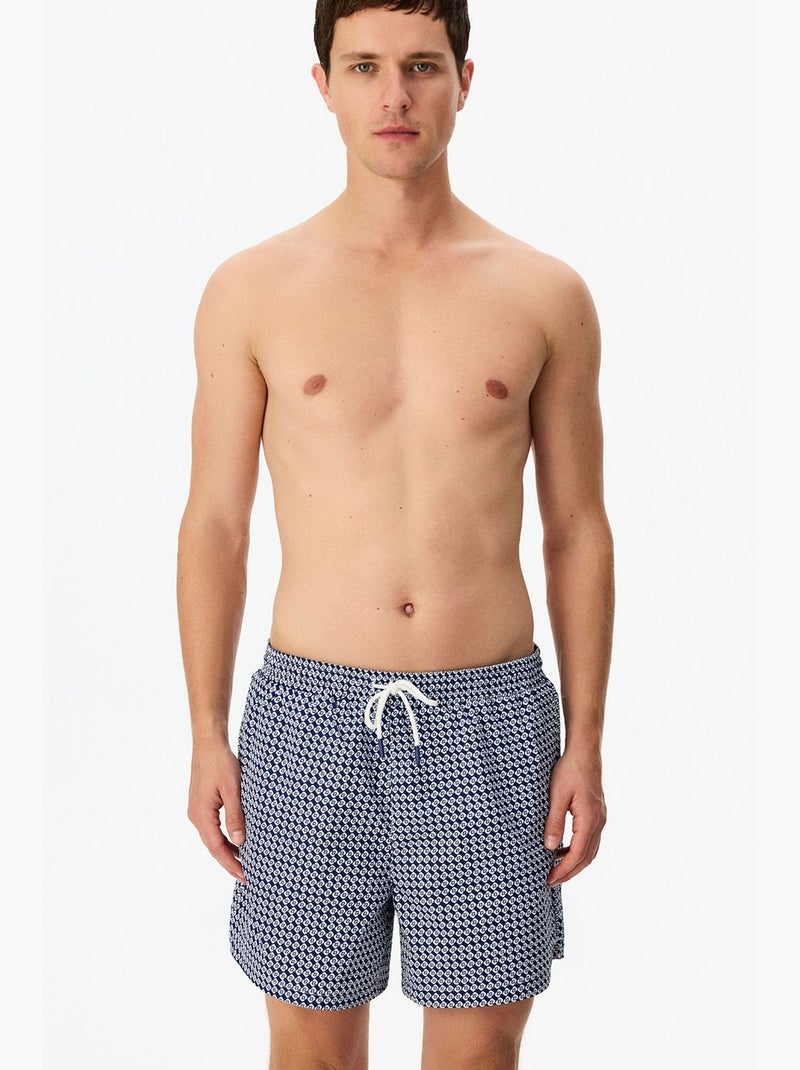 Short de bain homme countty club à motif géométrique penti Bleu marine - Kiabi
