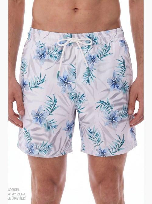 Short de bain homme fleuri penti - Kiabi Short de bain homme fleuri penti - Kiabi