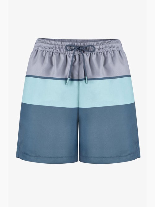 Short de bain homme mindful colour block à rayures penti - Kiabi Short de bain homme mindful colour block à rayures penti - Kiabi