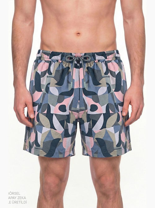 Short de bain homme mindfulness pattern penti - Kiabi Short de bain homme mindfulness pattern penti - Kiabi