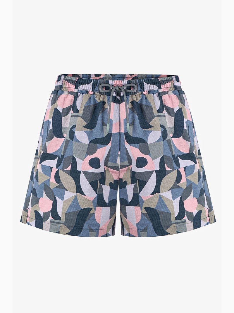 Short de bain homme mindfulness pattern penti Bleu marine - Kiabi