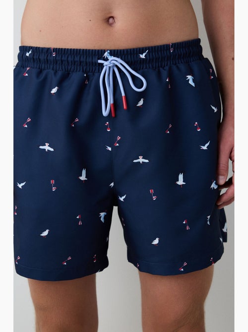 Short de bain homme seagull taille mi-haute penti - Kiabi Short de bain homme seagull taille mi-haute penti - Kiabi