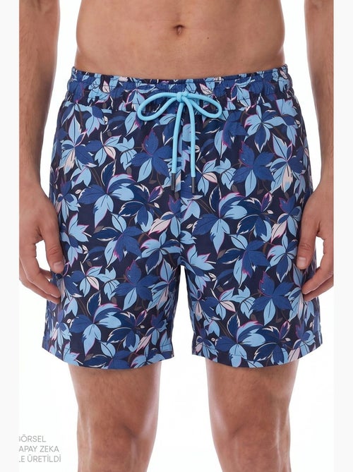 Short de bain homme surf view à motif feuilles penti - Kiabi Short de bain homme surf view à motif feuilles penti - Kiabi