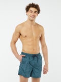 Short de bain imprimé fantaisie Bleu canard - Kiabi