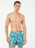 Short de bain imprimé fantaisie Vert feuillage - Kiabi