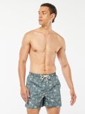 Short de bain imprimé fantaisie Vert palmier - Kiabi
