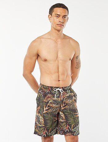 Short de bain imprimé tropical