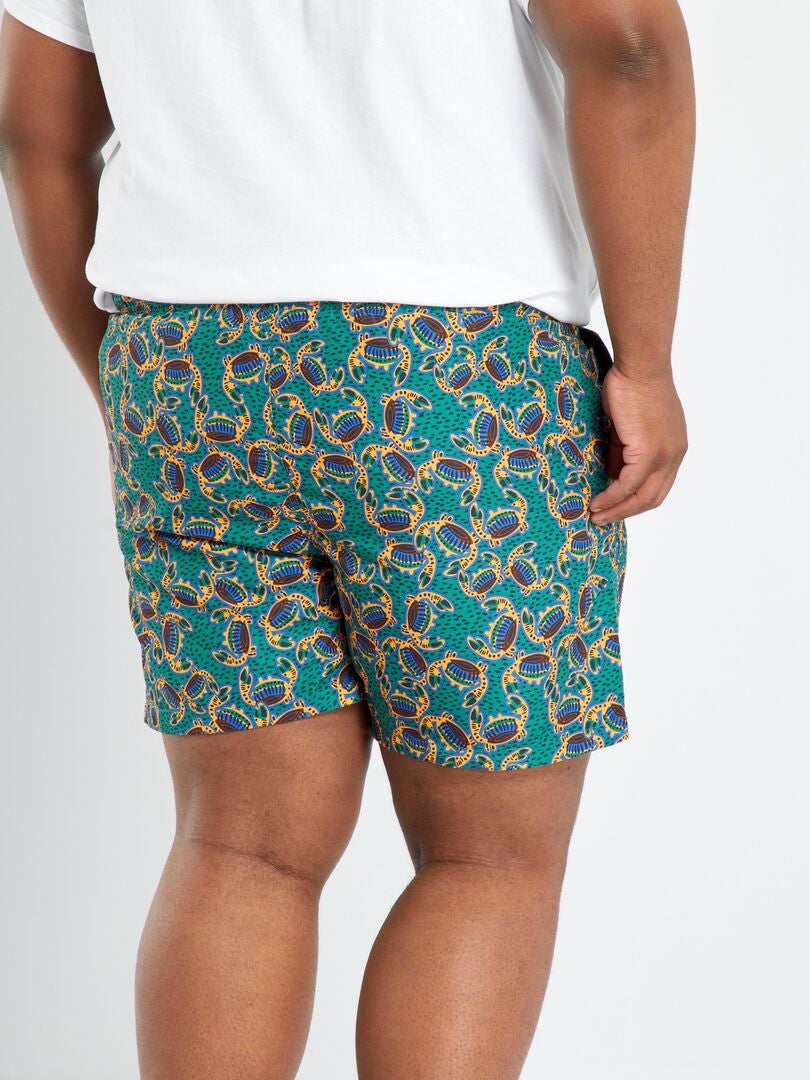 Short de bain imprimé VERT - Kiabi