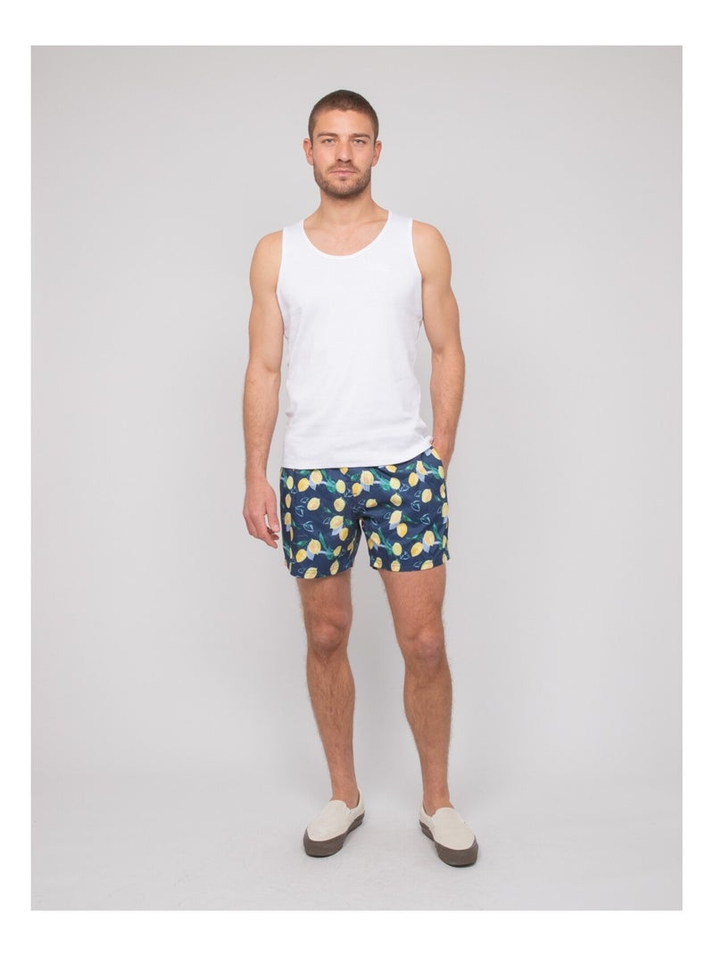Short de bain motifs GALICO Bleu marine - Kiabi