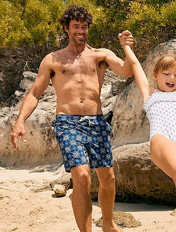 Short de bain motifs pochoirs