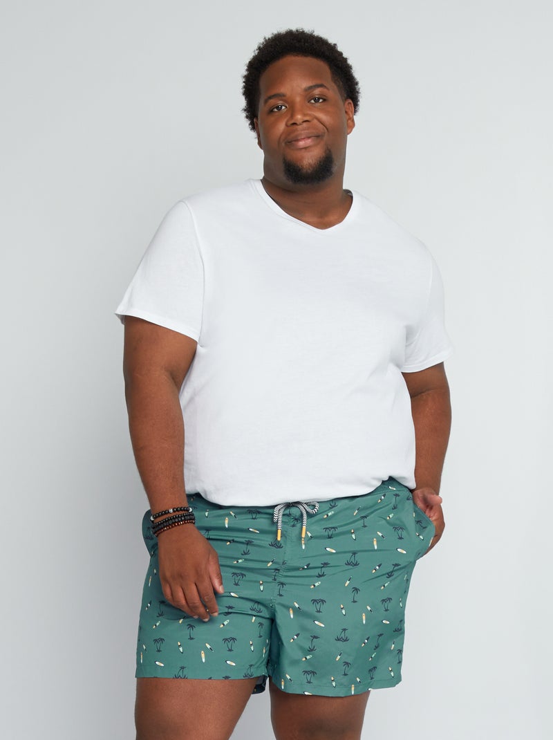 Jamaïque Joe Chemise Armoire Piscine Cabane Salle De Bain Bleu Palmiers