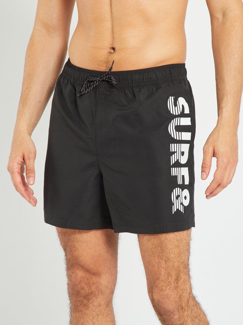 Short de bain 'Produkt' noir - Kiabi
