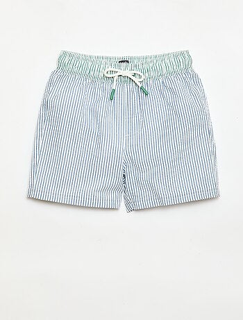 Short de bain rayé avec cordons de serrage