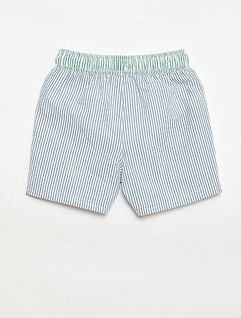 Short de bain rayé avec cordons de serrage