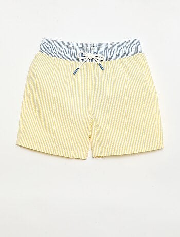 Short de bain rayé avec cordons de serrage