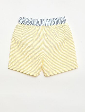 Short de bain rayé avec cordons de serrage