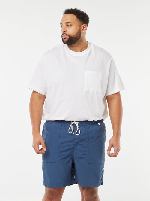 Short de bain rayé avec poches - Kiabi