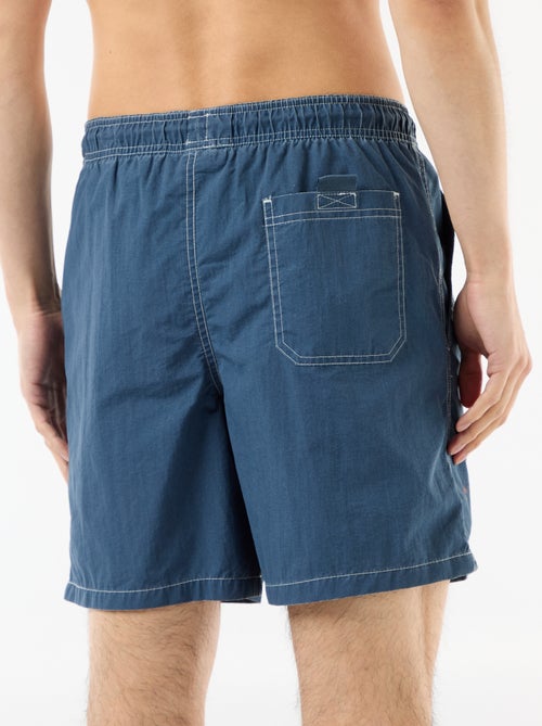 Short de bain uni avec poches - Kiabi