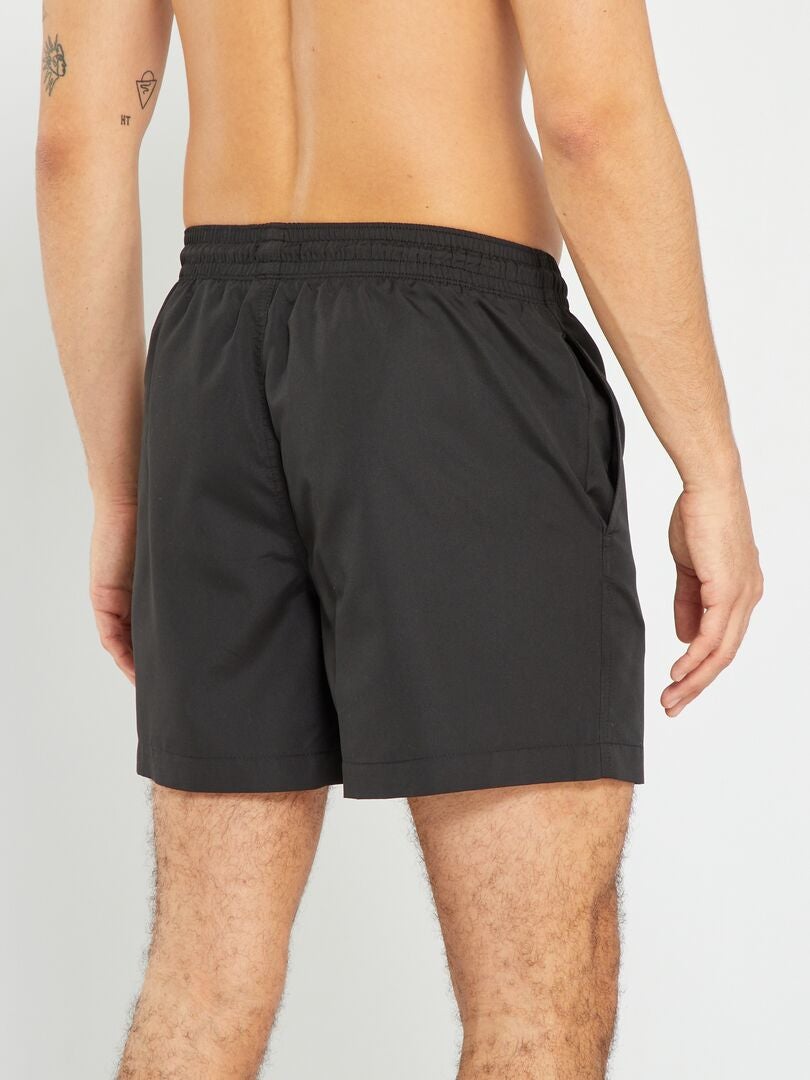 Short de bain uni noir - Kiabi